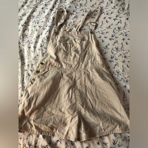 Tan corduroy overalls